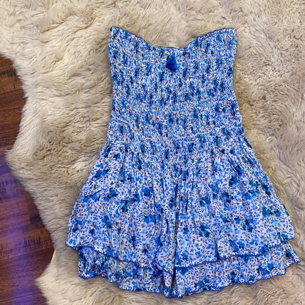 Poupette St Barth blue dress with Detailed Tassel. Flattering for every figure